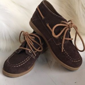 Janie and Jack brown leather ankle chukka boot